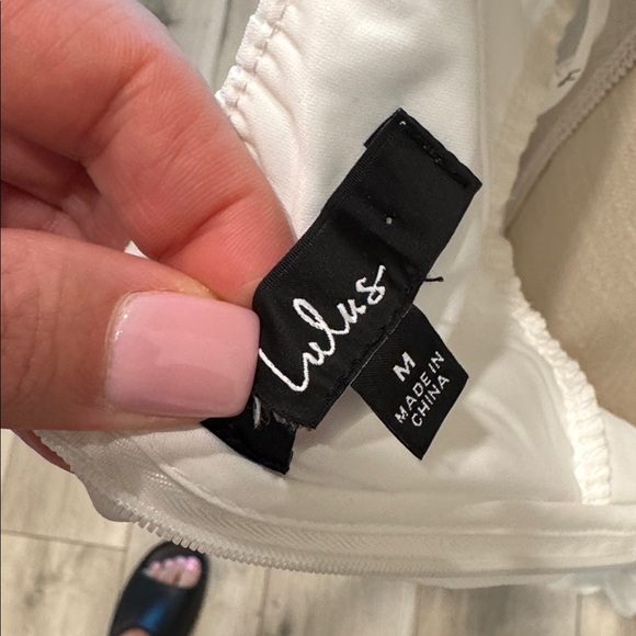 Cascading Crush White Tiered Bustier Midi Dress - Picture 8 of 8